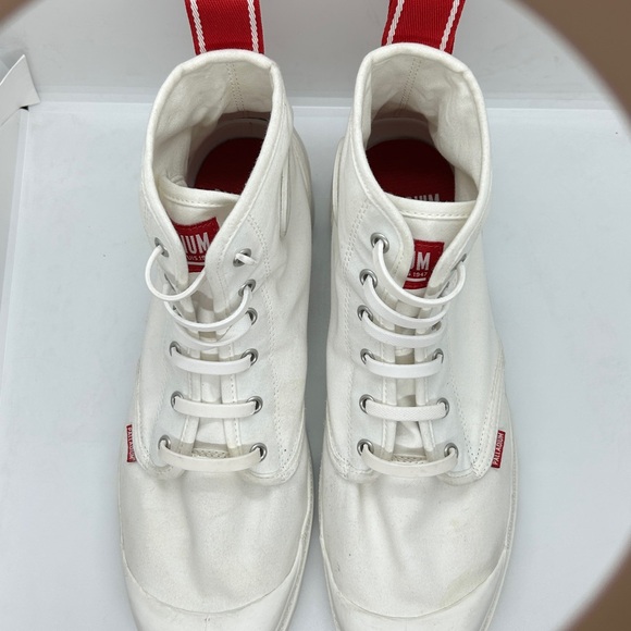 HIGH-TOP PAMPA DARE WHITE CANVAS BOOTS BY PALLADIUM main image 8